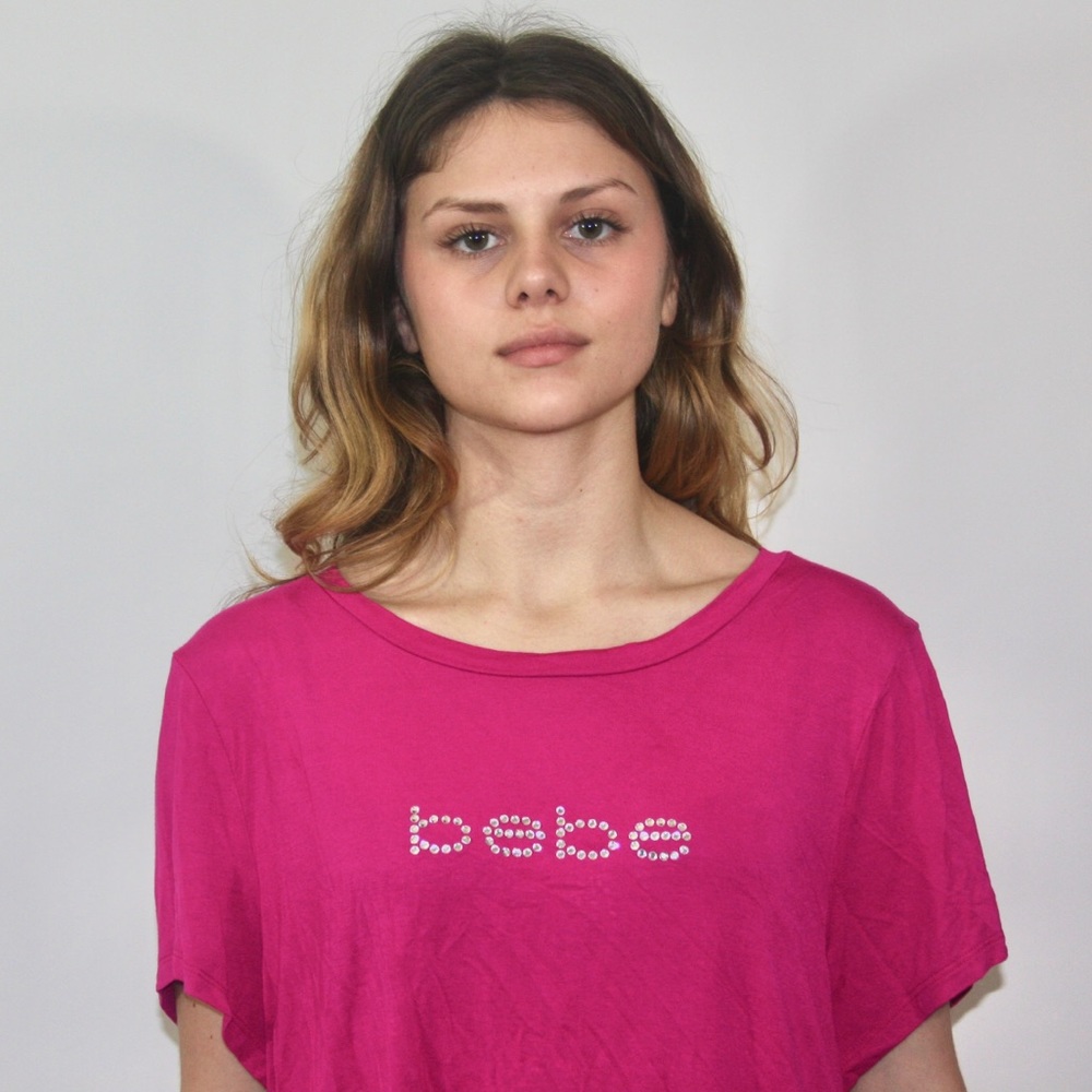 Bebe Rhinestone Top
